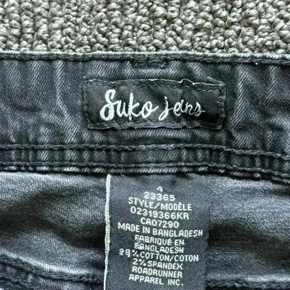 💟Suko Faded  Black Skinny Jeans - Picture 6 of 11